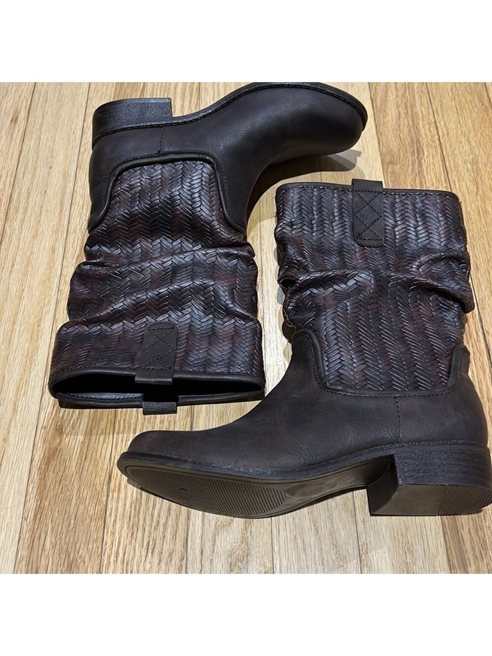 Girls Brown Tall Boots Size 5 - Picture 4 of 7